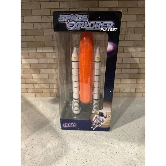 WOW TOYZ- IN‎ AIR - SPACE EXPLORER PLAYSET w ROCKET POSTER INSIDE-NIB  dt - Picture 3 of 4